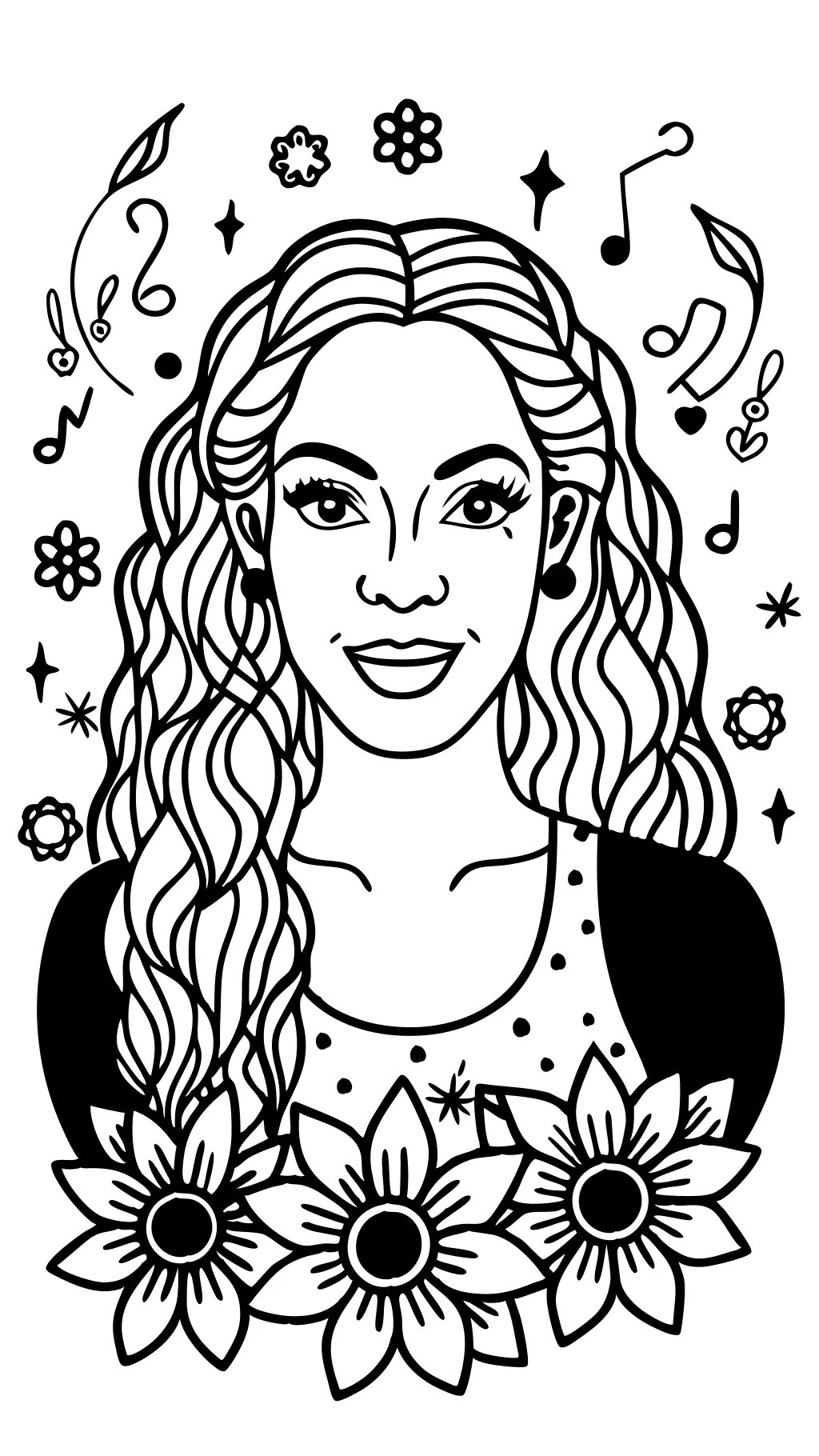 coloring pages beyonce